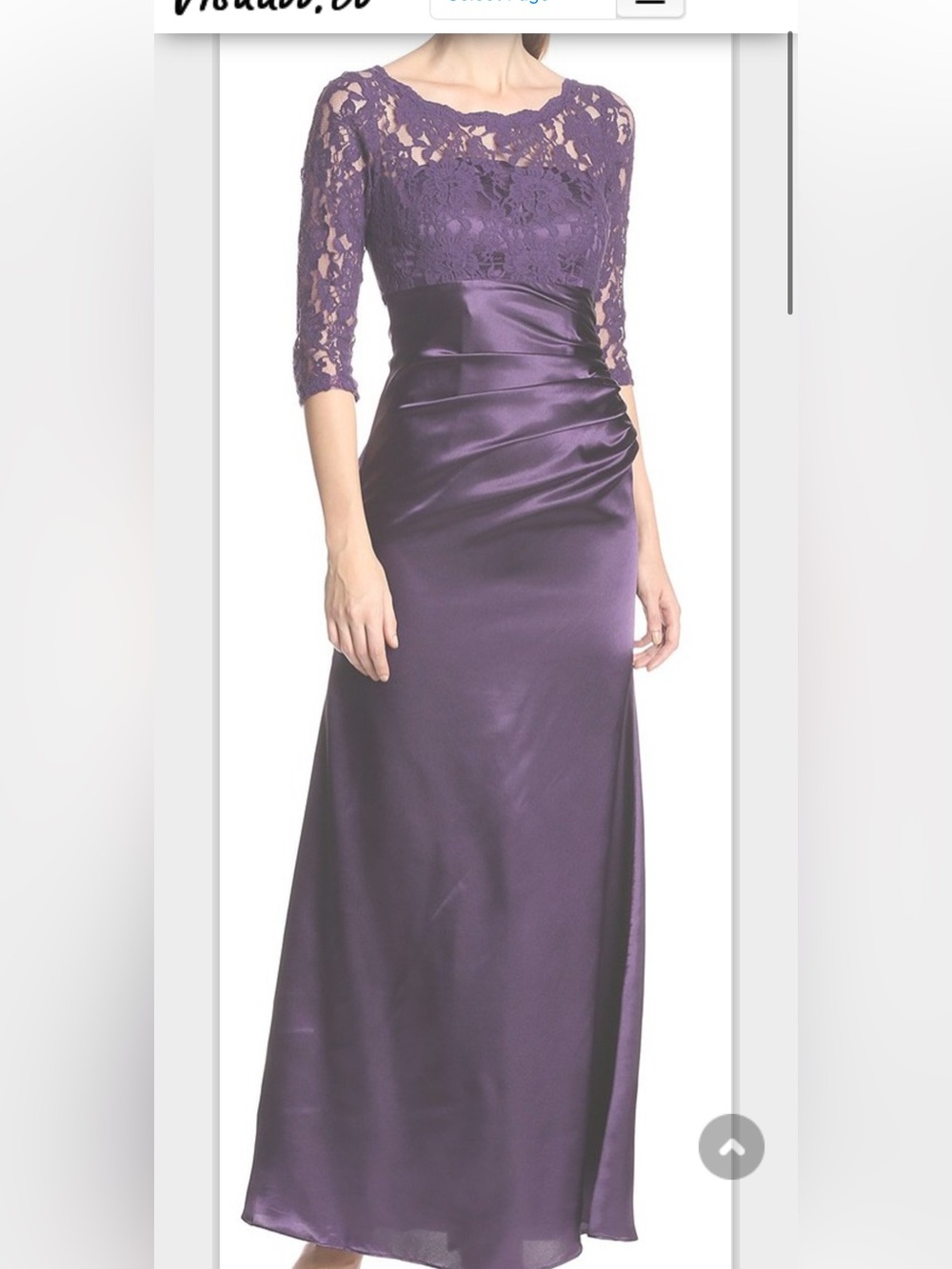 Ever pretty plum purple lace satin evening maxi gown dress 10